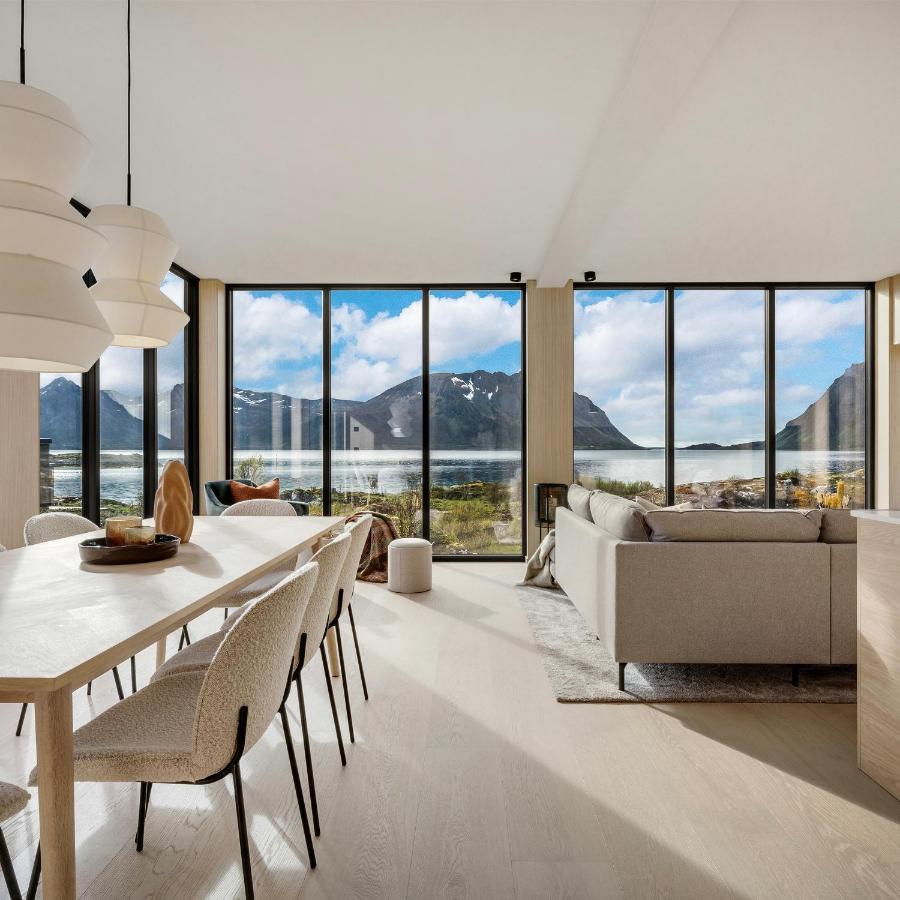 New! Luxury Cabin In Beautiful Lofoten Kleppstad Exterior photo