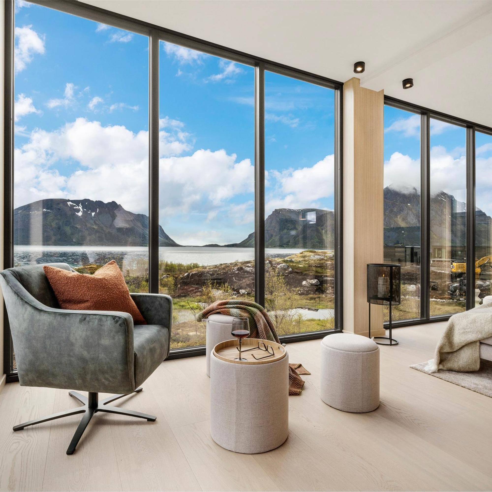 New! Luxury Cabin In Beautiful Lofoten Kleppstad Exterior photo